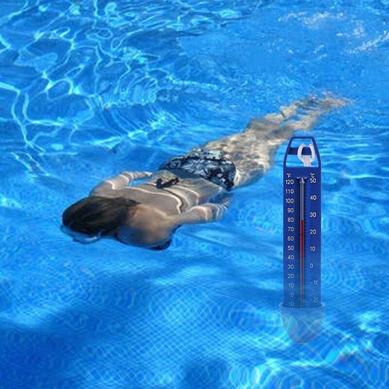 Floating Pool Thermometer, Large Size Easy Read for Water Temperature,  Shatter Resistant with String for Outdoor and Indoor Swimming Pools and Spas