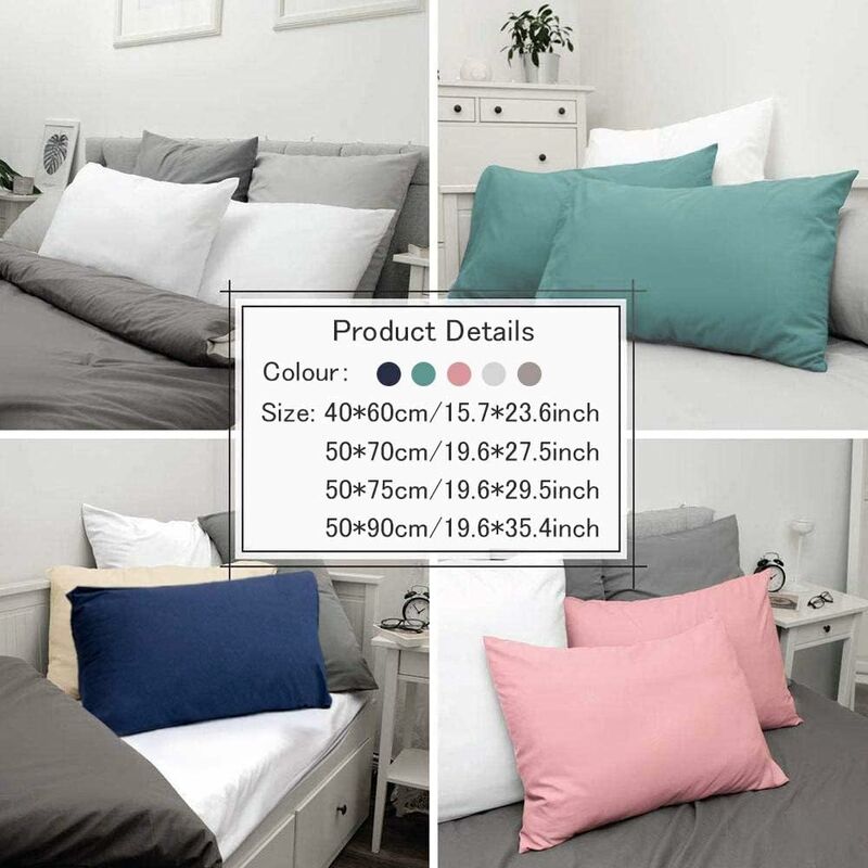 Elegant Comfort 6-Pack Pillowcases – 1500 Thread Count Microfiber, Standard/Queen Size, Wrinkle & Stain Resistant, Navy Blue - View #9