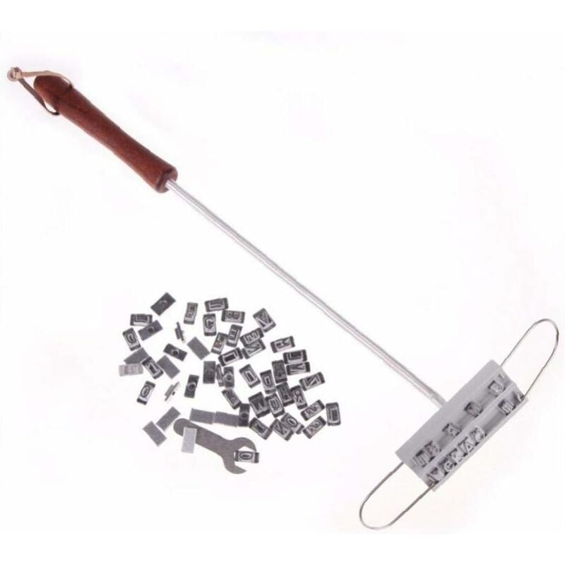 1pc BBQ Branding Iron 55Letters DIY Barbecue Letter Printed BBQ Steak Tool  Meat Grill Forks Barbecue Tool Accessories Kitchen Stuff