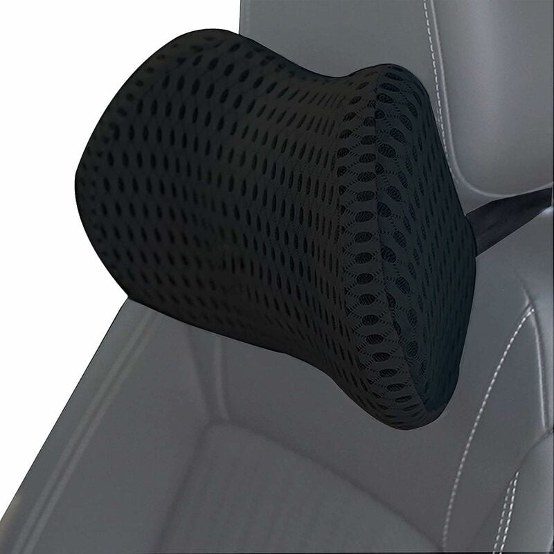 2PCS Neck Headrest Pillow Fabric Memory Foam for Racing Seat Modified Car