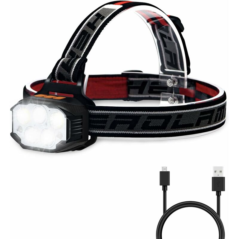 LED Headlamp Motion Sensor Rechargeable Headlights 7 Modes Ultra