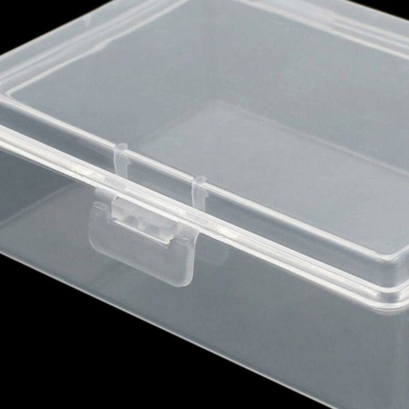 14 Pieces Small Storage Box with Lid, Clear Plastic Box and 1 Large