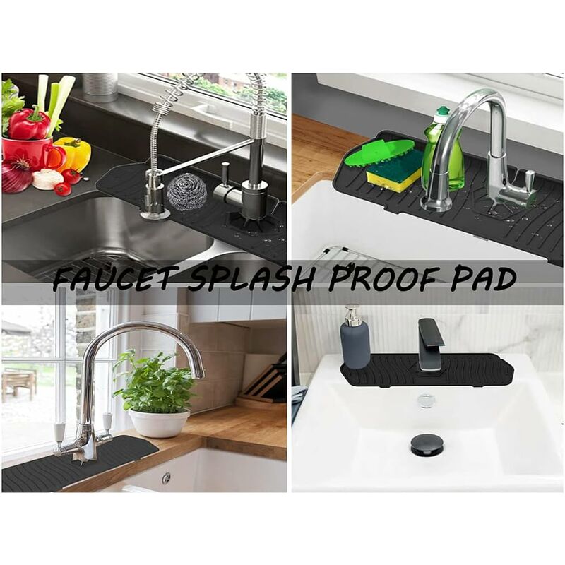 Sink Faucet Mat for Kitchen: Kitchen Sink Splash Guard Behind Faucet,  Kitchen Faucet Absorbent Mat, Faucet Mat for Kitchen Sink, Microfiber Cloth  Fauc