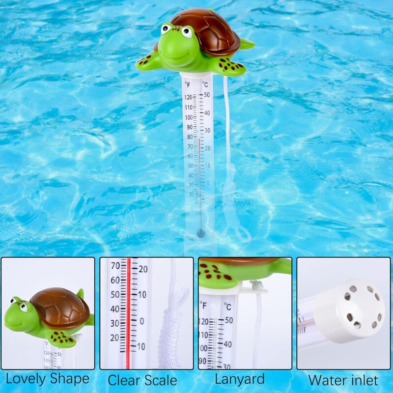 Pool & Spa Thermometer - Floating Or Hanging Temp Gauge For Swimming Pool, Hot Tub (POOL STYLE)