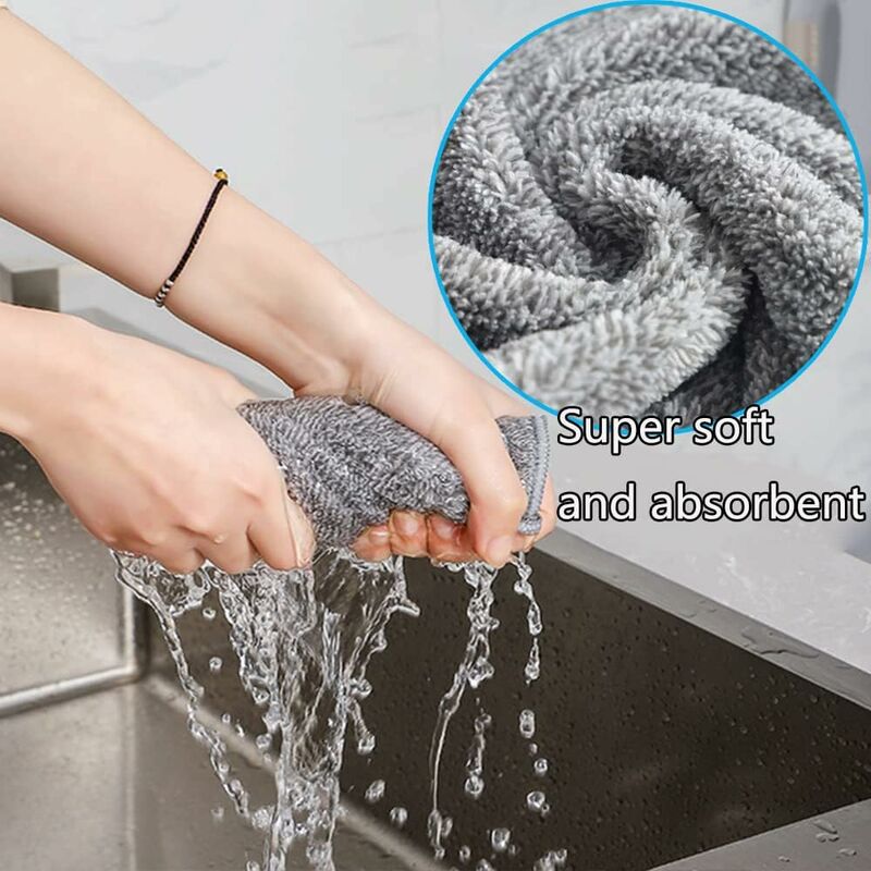 5PCSReusable dishwashing cloth Kitchen towel Super soft absorbent