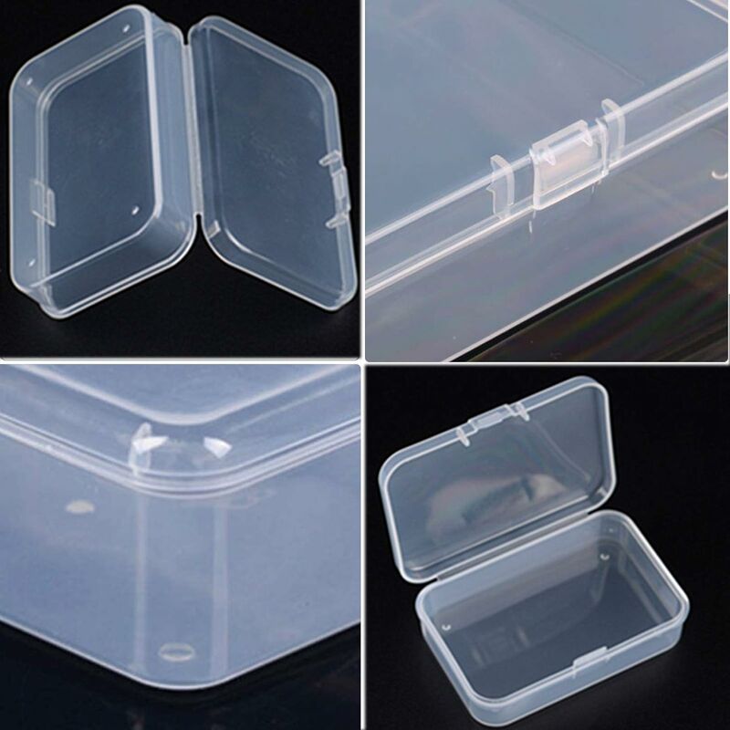 16 Pcs Transparent Mini Storage Box, Plastic Storage Containers