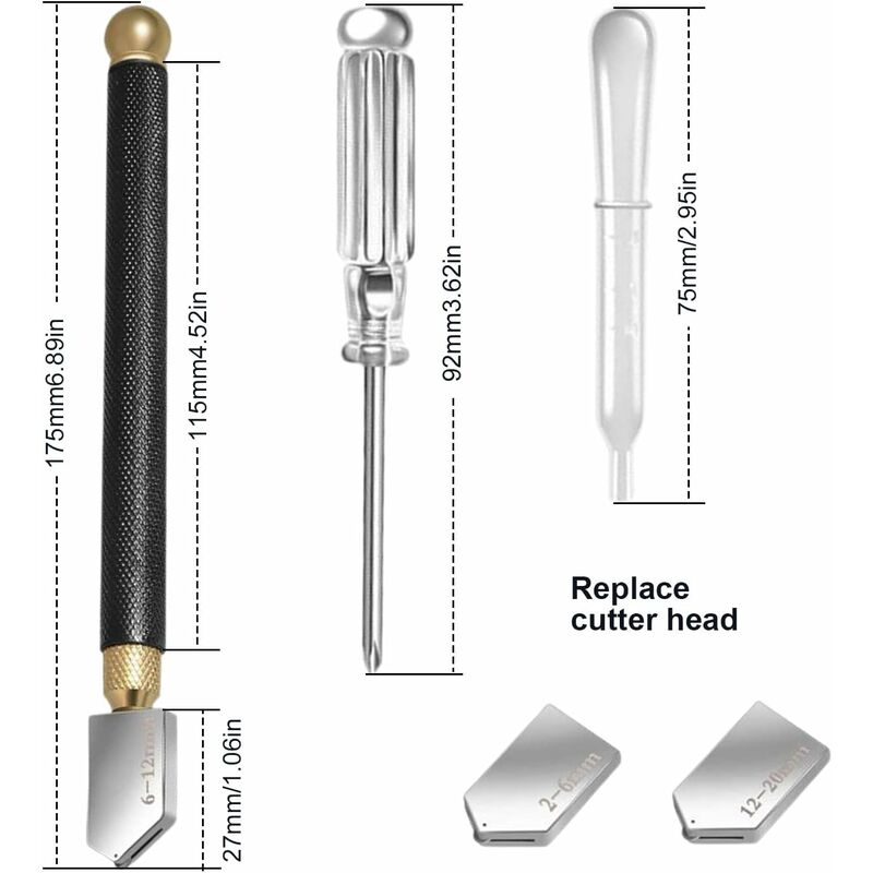 thumbnail interactive-video image 1 of Silverline DP03422 Lubricated Glass Cutter – Professional Tool For 2-8mm Glass 1 of 6