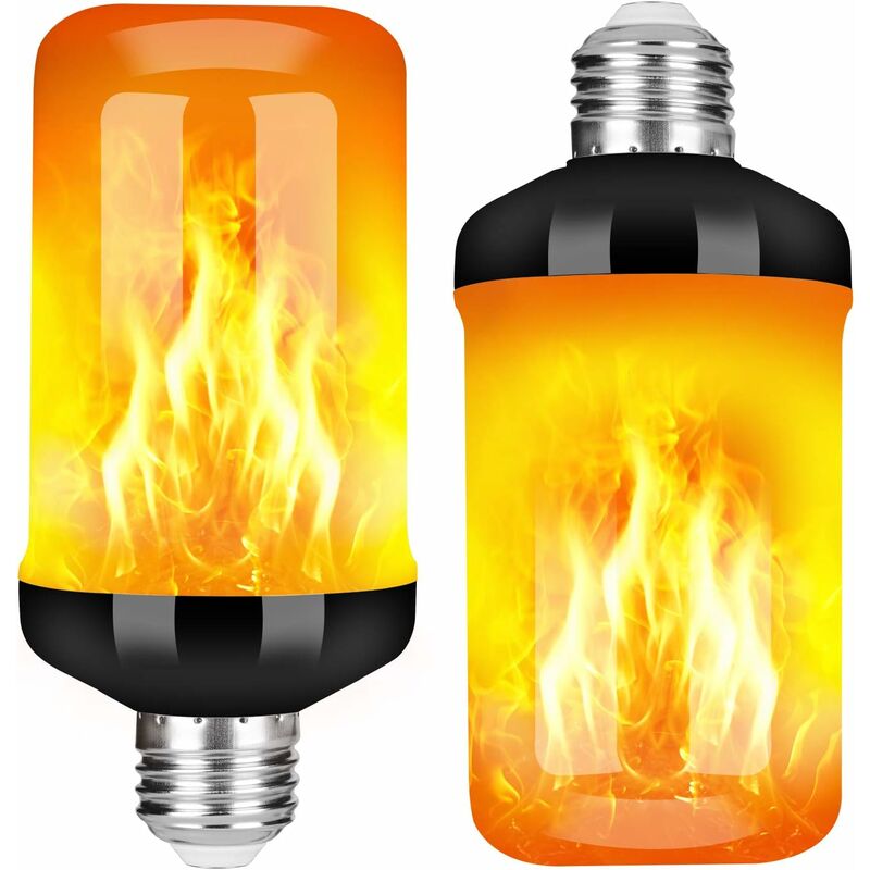 Hompavo Gen2 LED Flame Light Bulbs - Realistic Flickering Fire Effect E26 Bulbs, 2 Pack
