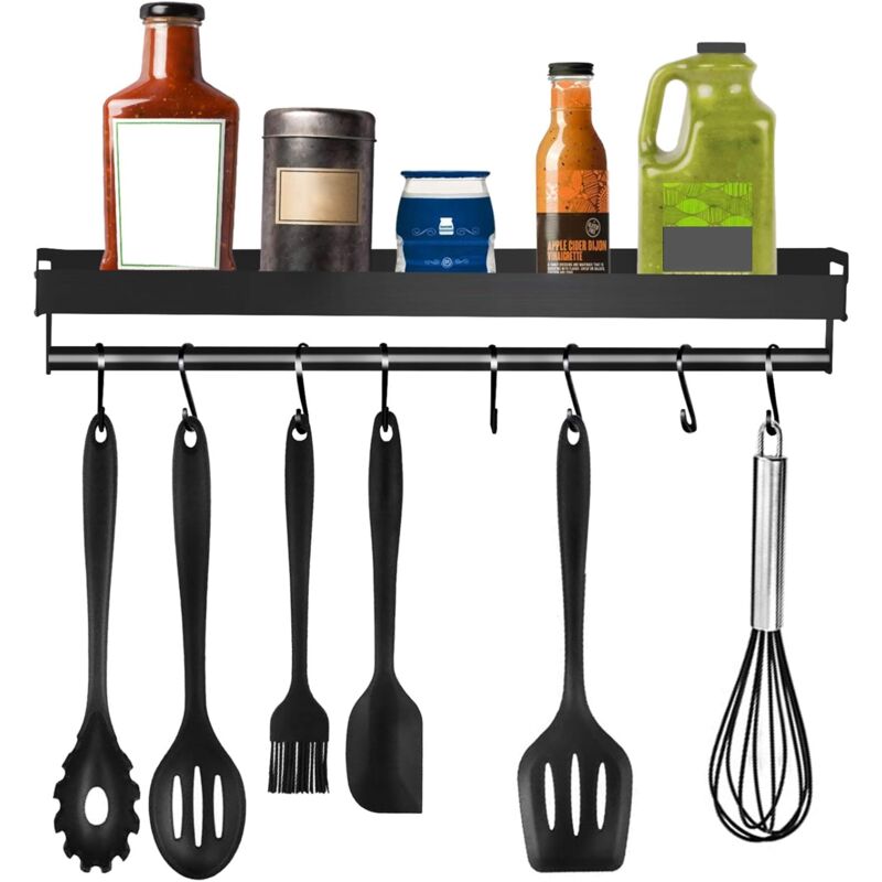 Spice Rack, Wall-Mounted Kitchen Shelf Without Drilling 
