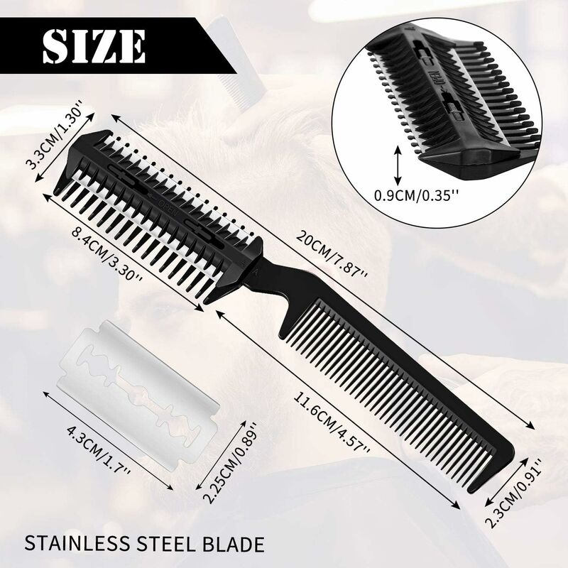 2PCS Barber Blade Broken Hair Cleaning Brush Hair Clipper Brush Nail Brush  Tool for Cleaning Clipper, Solid Color Hair Brush(BLACK) Black Friday