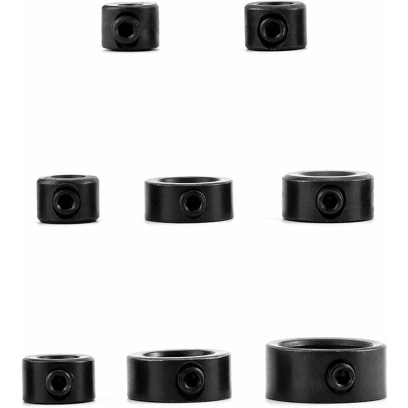 Drilling Depth Stop Set, Drilling Adjustment, Drill Bushing 3/4/5/6/8/10/12/16 Mm With Hex Key For Drilling Wood 9 Pieces - View #5