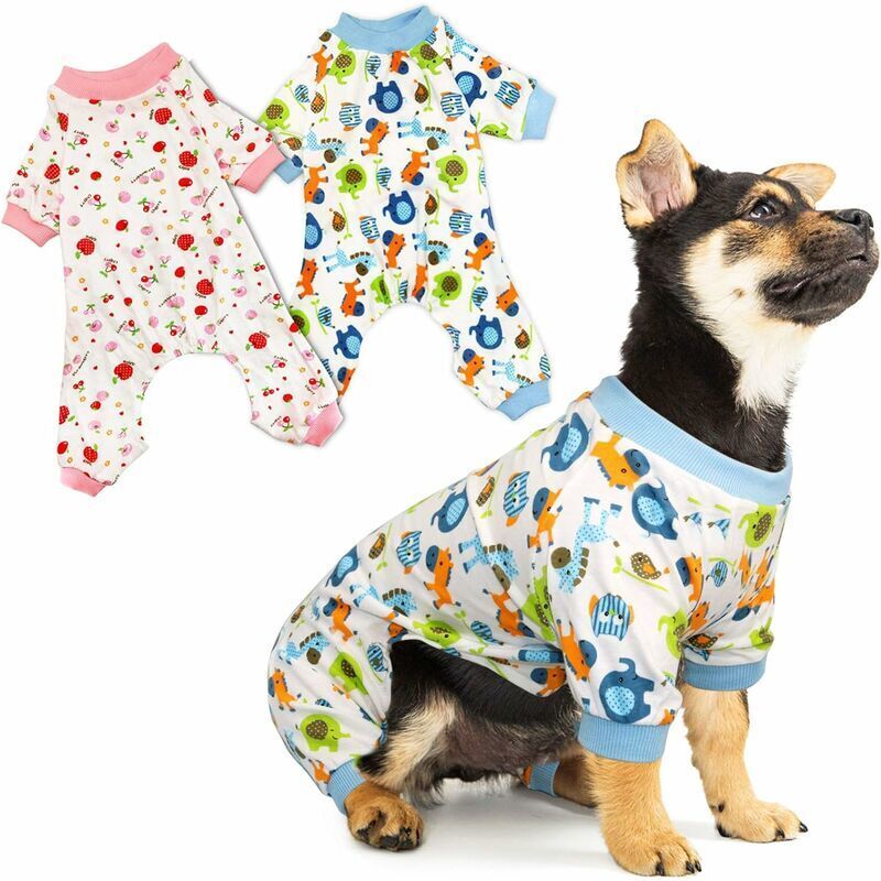 Ranphy Pet Pajamas – Cute Stripe PJs For Small Dogs & Cats, Soft Jumpsuit With 4 Legs - View #3