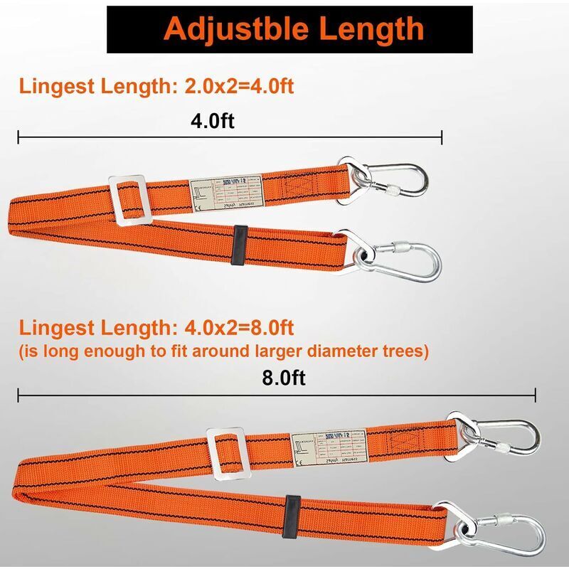 2-Step Hunting Climbing Aider, Portable Tree And Boat Webbing Orange - View #12