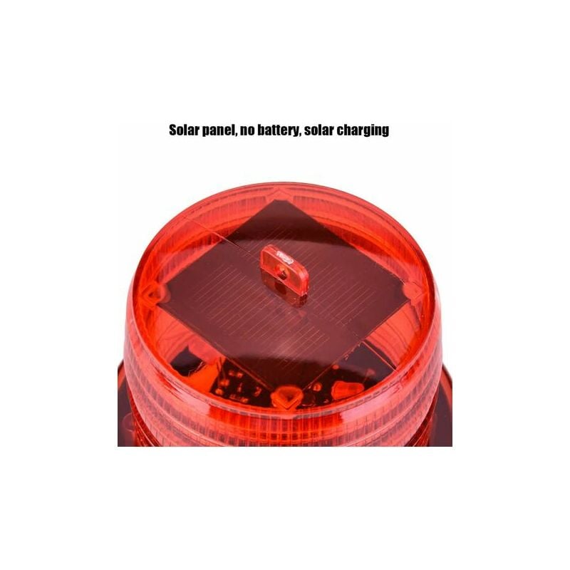 Solar Powered LED Road Safety Hazard Traffic Flashing Warning Light - Warning Barrier Light, Barricade Warning Light