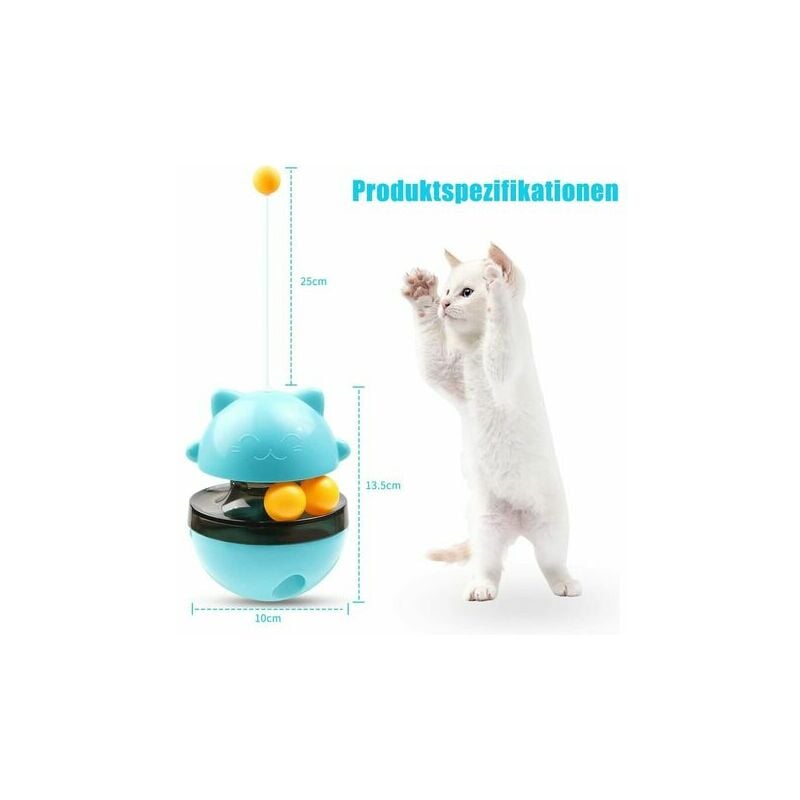 Automatic Tumbler Interactive Toy Cat Puzzle Feeder,Treat Dispensing Cat  Toy