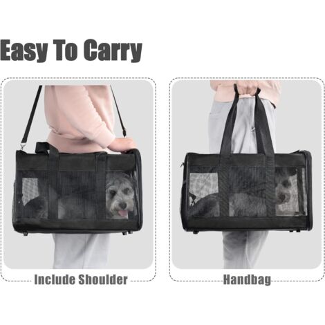 thumbnail interactive-video image 1 of Soft-Sided Pet Carrier Travel Bag - Airline Approved For Small Dogs & Medium Cats With Shoulder Strap & Safety Zippers (Pink) 1 of 14