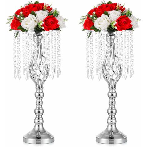 8723-Silky Silk Acrylic Crystal Table Wedding Centerpieces | Wedding  Candelabra | Birthday Party |Flower Vase Holder and Home Decoration. -  silkysilkflowers