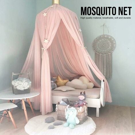 Bed Mosquito Net Dense Mesh Cozy Sleeping Mosquito Net for Baby Room Pink