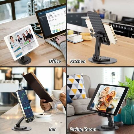 Desktop Phone Holder, Adjustable Foldable Aluminum Phone Dock Holder