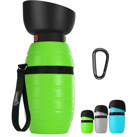 Portable Dog Water Bottle - 27oz Stainless Steel Leak-Proof Travel Water Dispenser