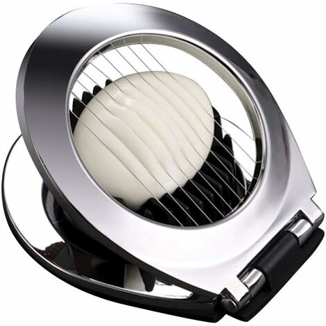 Stainless steel egg slicer for eggs and eggs with 2 in 1 durable metal slices (1/5)
