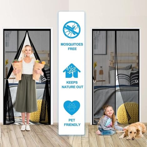 Magnetic Mosquito Net Door Curtain 140 x 210 cm with Magnets Anti