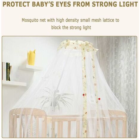 Baby Mosquito Net Polyester Bed Cradle Canopy Princess Newborn Multifunctional Lifting Support Mosquito Dome Breathable Durable