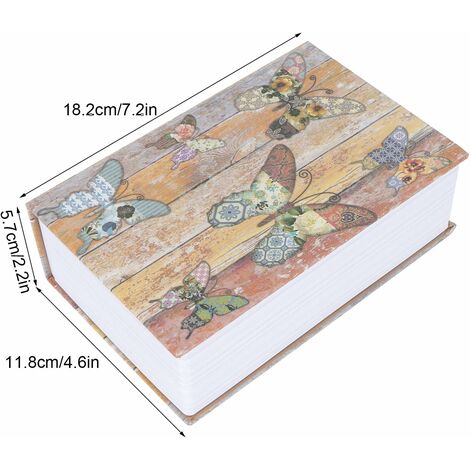 Creative Book Safe Box – Combination Lock Money & Jewelry Hidden Storage, Looks Like A Real Book, Stainless Steel Interior, 7.1" X 4.6" X 2.2"