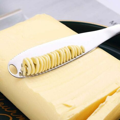 2Pcs Butter Spreader Knife, Stainless Steel Butter Knife Spreader Heated  Butter Knife and Grater with Serrated