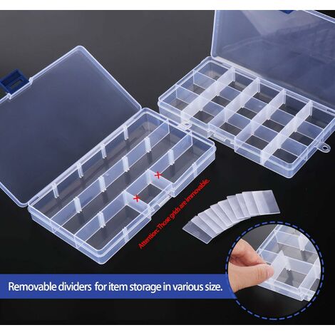 8 Pieces Small Plastic Storage Box with Lid 93 x x 32mm Mini