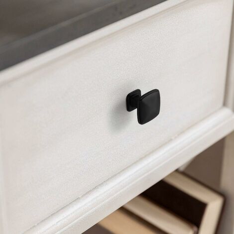 Set of 12 Cabinet Knob Kitchen Door Knob Square Zinc Alloy Door Knobs Black Cupboard Door Knob Kitchen Door Handle Knob