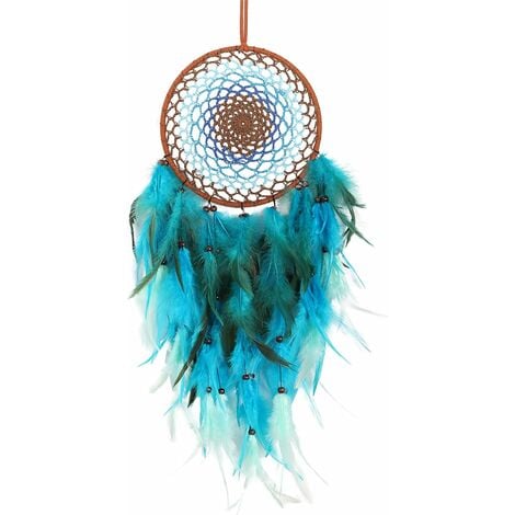 Blue Dream Catchers Handmade, Boho Traditional Circular Net for Wall  Hanging Decor, Bedroom Kids, Home Decoration, Art Ornament Craft Gift