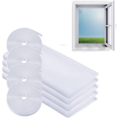 Window Mosquito Net, 130×150cm 4pcs Universal Window Mosquito Net ...