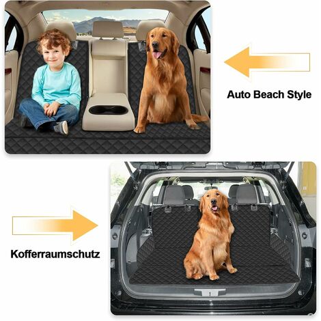 GARELF Dog car cover for car back seat (134x118cm), with 1 elastic dog car  belt, scratch