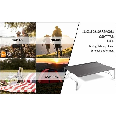 Ultralight Aluminum Folding Table with Carry Bag for Outdoor Camping Picnic