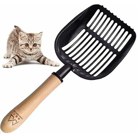 Cat Litter Scoop, Metal Non-Stick Cat Litter Scoop with Stand Cat Toilet Litter Scoop - Cat Litter Tray for Toilet by