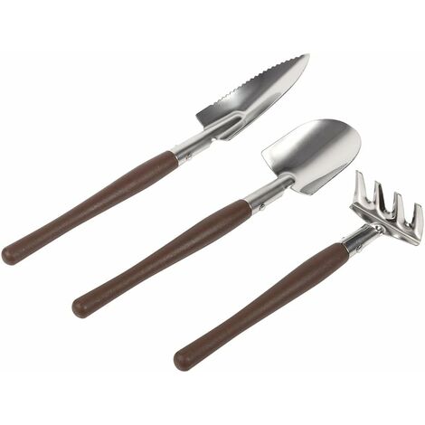 3 Pieces Set Mini Gardening Plant Pot Tools Small Shovel Rake Working Set Kids Toy Gifts Succulents Cactus Miniature Indoor Plants(Plastic)