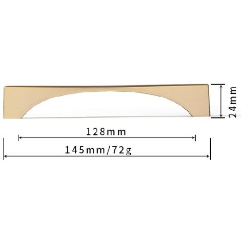 10 Pieces Kitchen Cabinet Handle Brushed Hole distance 128mm Zinc Alloy Gold Furniture Handles with Screws, for Desks, Drawers, Cabinets, Cupboard