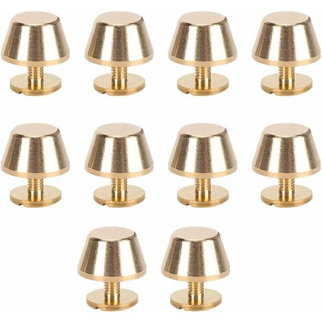 10pcs Purse Purse Feet Nail Head Metal Flat Stud Screw Cap Rivets ...