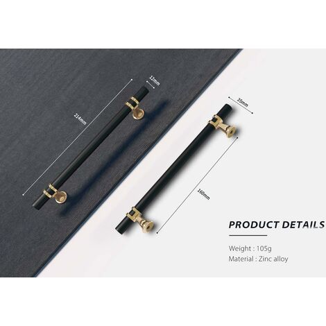 5 Pack Kitchen Cupboard Handles with Screws Zinc Alloy 160mm Kitchen Cabinet Drawer Bedroom (5, 160mm)