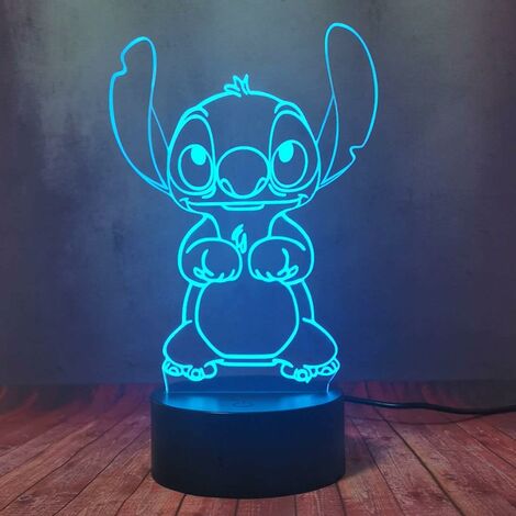 Stitch 3D Anime Night Light Cartoon Action Figure LED Desk Lamp 7