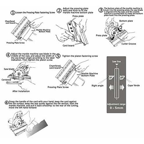 Chamfering Machine, Tile Cutter, Tile Beveler 45 Degree Angle Desktop Stone Cutter Tool Chamfer Cutter Cutting Tool