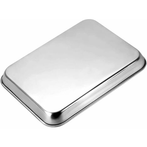 2PCS Small Stainless Steel Baking Sheets,Mini Cookie Sheets