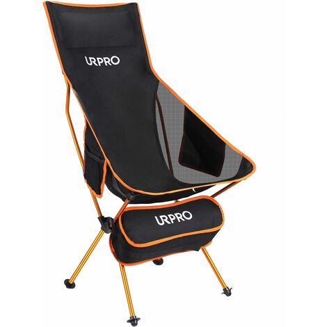 Portable Lightweight Folding Camping Chairs with Headrest and Double-Sided Back Pocket for Outdoor Hiking, Backpacking, Traveling, Outdoor Fishing