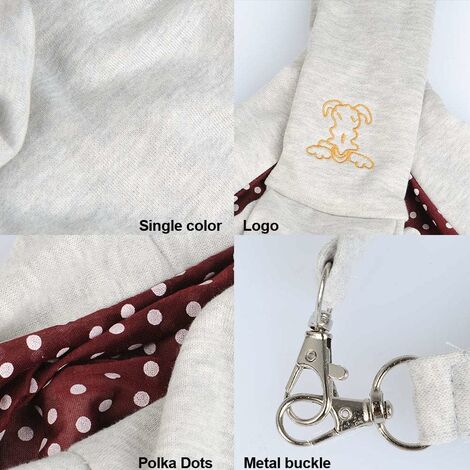 Cat/Dog Carrier, Single-Shoulder Sling Dog Carrier and Cat Pet Sling Bag Carrier Holder, Gray