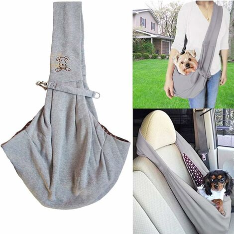 Cat/Dog Carrier, Single-Shoulder Sling Dog Carrier and Cat Pet Sling Bag Carrier Holder, Gray