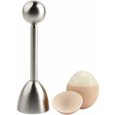 Egg Shell Separator, Egg Cutter Stainless Steel Egg Tool Egg Cutter, for Opening Raw and Cooked Egg Shells, Large 13.2 3.6cm (1/5)