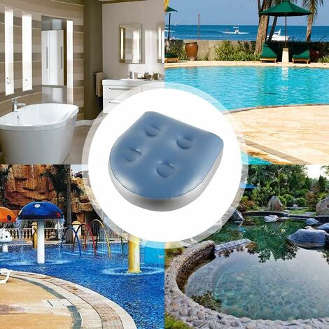 Set of 2 Upgraded Spa and Hot Tub Booster Chair, Inflatable Waterproof Bathtub Massage Mat, Back Spa Cushion Massage Mat Soft Inflatable Booster Chair for Adults Kids