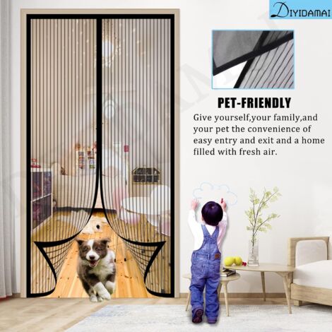 Magnetic Screen Door 38x94 Inches - Self Closing Mosquito Net For Patio Doors