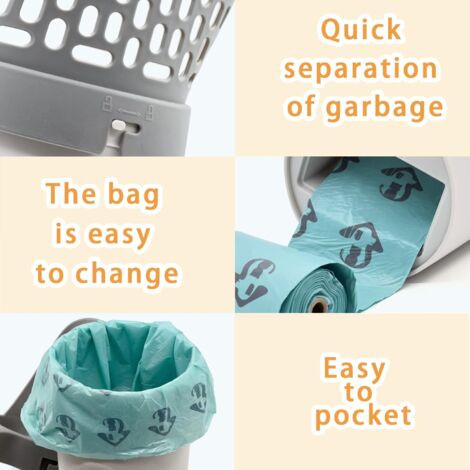 Premium Cat Litter Scoop with Stand, Built-in Detachable Deep Scoop Stand, Large Capacity Portable Cat Litter Shovel with Litter Bags